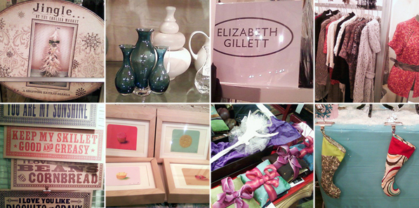 A temporary market featuring vintage and homemade gifts at Chelsea Market.