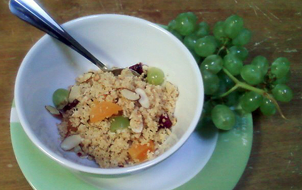 Breakfast Couscous with Dried Fruit and Nuts