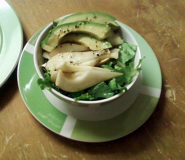 Bosc Pear Avocado Salad with Ginger Vinaigrette