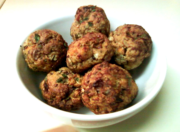 Turkey Meatballs: Cooked