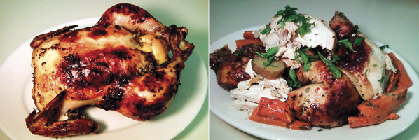 Roast Chicken and Vegetables with Herbal Butter