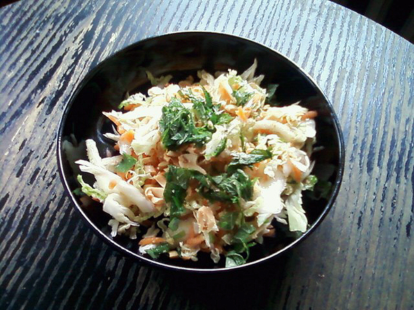 Asian Carrot Cabbage Salad with Peanuts