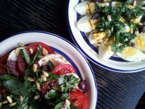 Healthy Alternative Breakfast: Two Salads