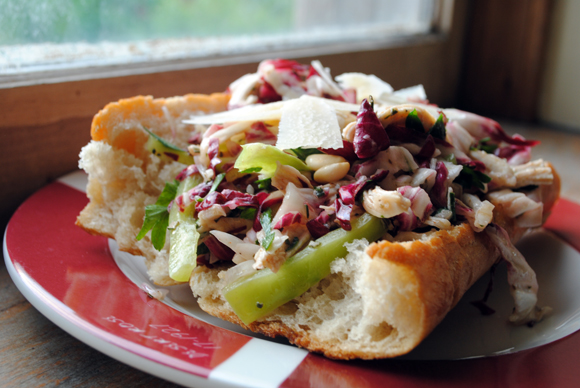Radicchio Chicken Salad Sandwich