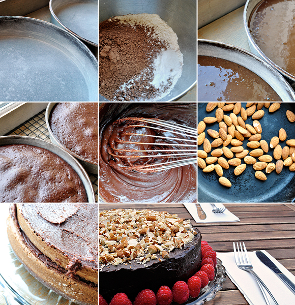The steps to making Chocolate Coffee Cake.
