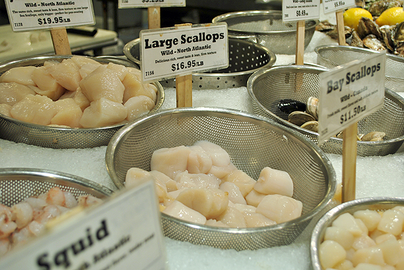 Scallops at Chelsea Market in New York City