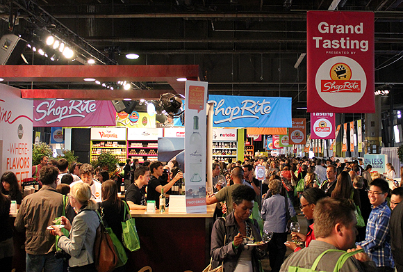 Grand Tasting crowds and vendors