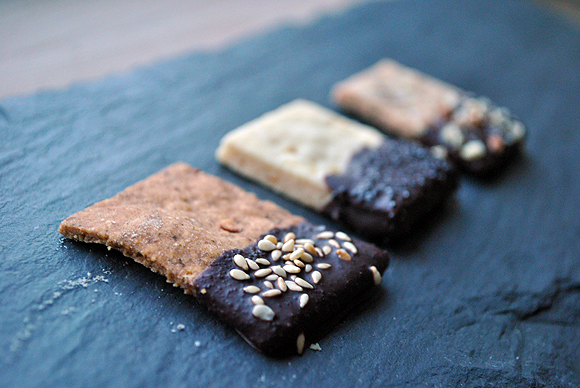 Sweet and Savory Chocolate-Dipped Crackers