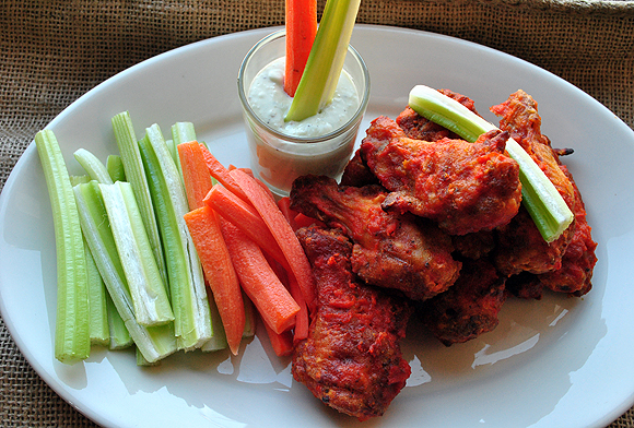 Roast Red Pepper Chili Buffalo Wings Marinated in Beer