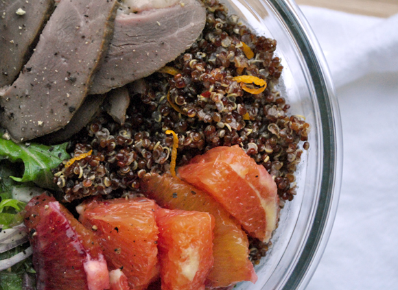 Star Anise Quinoa with Oranges and Smoked Duck Salad