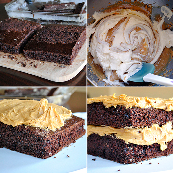 How to Layer Chocolate Peanut Butter Cake