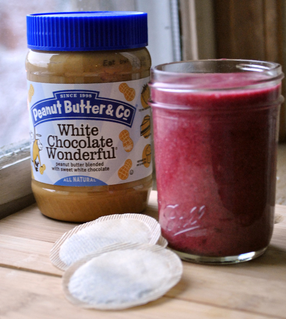 White Chocolate and Peanut Butter Hibiscus Smoothie