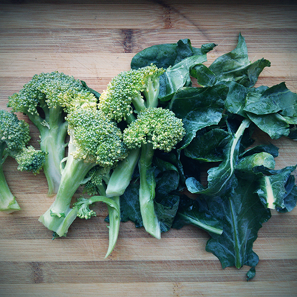 Broccoli Floret and Leaves