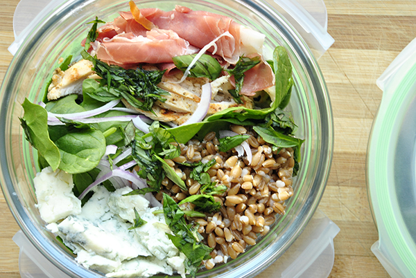 Italian-Inspired Salad packed in a lunch container