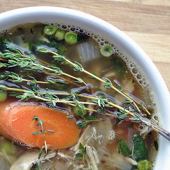 Chicken Soup with Farro