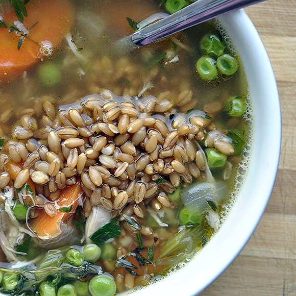 Chicken Soup with Farro