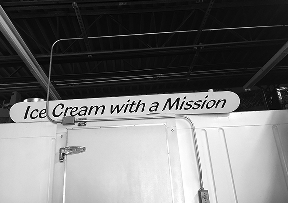 Ice Cream with a Mission Sign